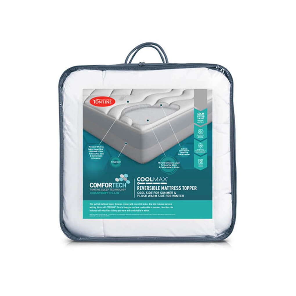 Reversible Coolmax Quilted Polyester Mattress Topper