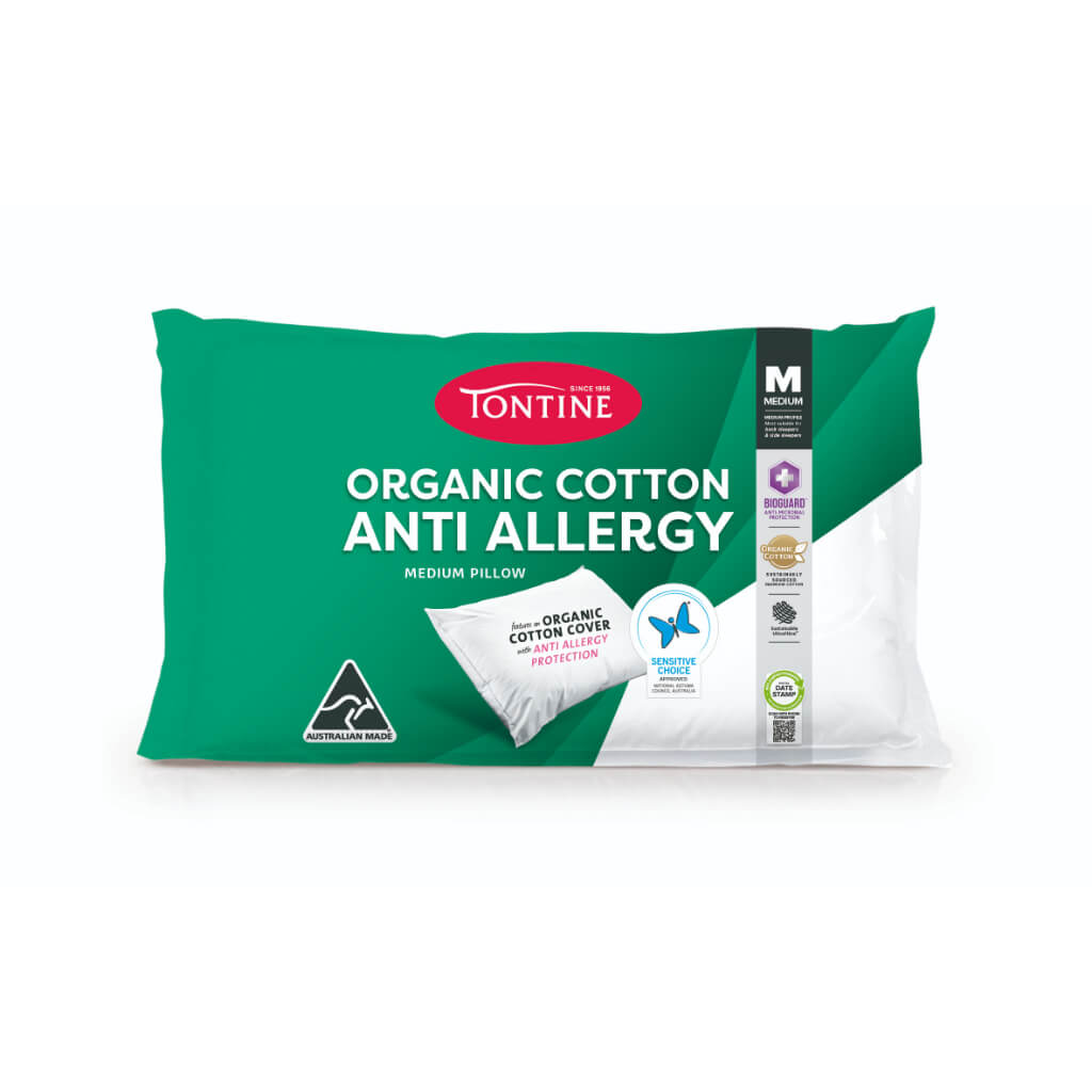 Organic Cotton Anti Allergy Pillow - Medium